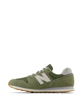 Чоловічі кросівки New Balance 373 замшеві зелені - фото 2 - Miraton