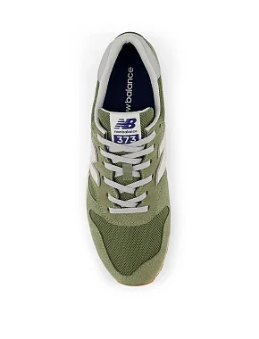 Чоловічі кросівки New Balance 373 замшеві зелені - фото 4 - Miraton