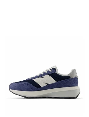 Мужские кроссовки New Balance 370 замшевые синие - фото 3 - Miraton