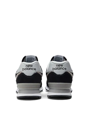 Чоловічі кросівки New Balance 574 замшеві чорні - фото 3 - Miraton