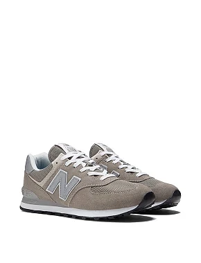 Чоловічі кросівки New Balance 574 замшеві сірі - фото 3 - Miraton