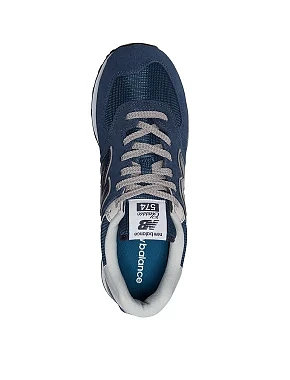 Чоловічі кросівки New Balance 574 замшеві сині - фото 4 - Miraton