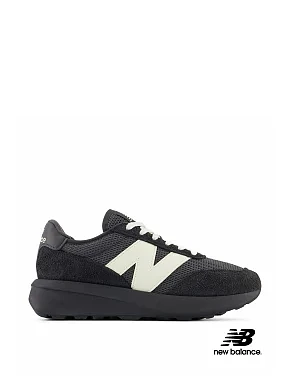 Мужские кроссовки New Balance 370 замшевые черные - фото 1 - Miraton