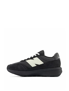 Мужские кроссовки New Balance 370 замшевые черные - фото 3 - Miraton
