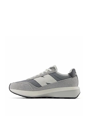 Мужские кроссовки New Balance 370 замшевые серые - фото 3 - Miraton
