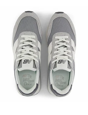 Мужские кроссовки New Balance 370 замшевые серые - фото 4 - Miraton