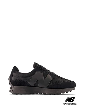 Чоловічі кросівки New Balance 327 замшеві чорні - фото 1 - Miraton