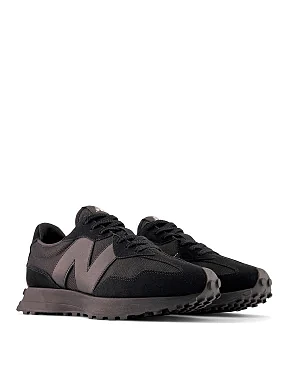 Чоловічі кросівки New Balance 327 замшеві чорні - фото 4 - Miraton