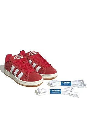 Женские кеды Adidas Campus замшевые красные - фото 8 - Miraton