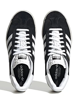 Жіночі кеди Adidas Gazelle Bold замшеві чорні - фото 5 - Miraton
