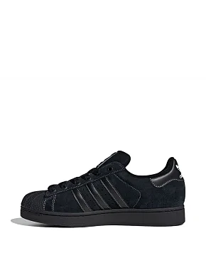 Чоловічі кеди Adidas Superstar II замшеві чорні - фото 2 - Miraton