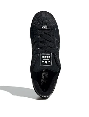 Чоловічі кеди Adidas Superstar II замшеві чорні - фото 5 - Miraton