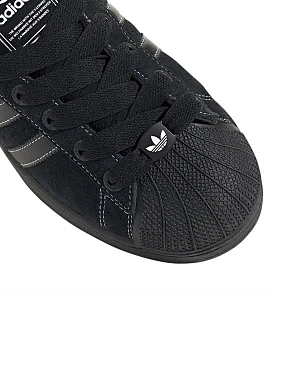 Чоловічі кеди Adidas Superstar II замшеві чорні - фото 7 - Miraton