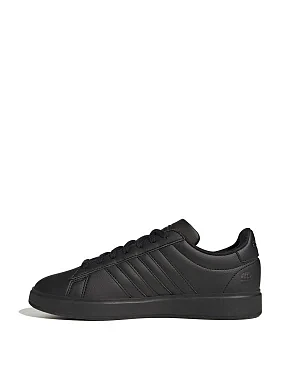 Чоловічі кеди Adidas Grand Court Cloudfoam Comfort з екошкіри чорні - фото 2 - Miraton