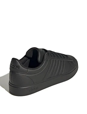 Чоловічі кеди Adidas Grand Court Cloudfoam Comfort з екошкіри чорні - фото 4 - Miraton