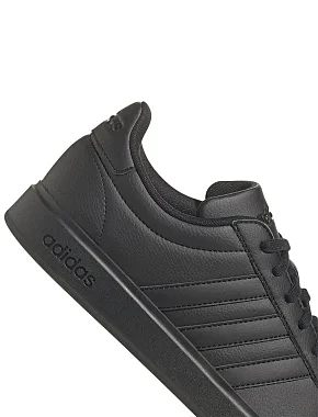 Чоловічі кеди Adidas Grand Court Cloudfoam Comfort з екошкіри чорні - фото 7 - Miraton