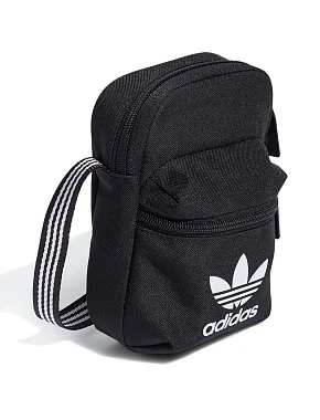 Чоловіча сумка месенджер Adidas тканинна чорна з логотипом - фото 3 - Miraton