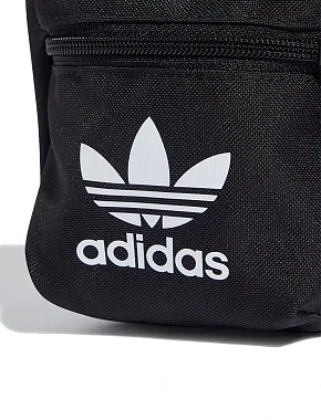Чоловіча сумка месенджер Adidas тканинна чорна з логотипом - фото 6 - Miraton