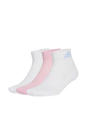 Короткі шкарпетки Adidas тканинні білі - фото 1 - Miraton