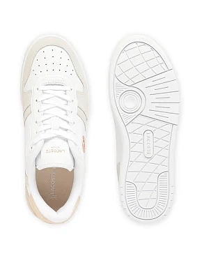 Жіночі кеди Lacoste T-Clip велюрові білі - фото 4 - Miraton