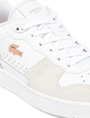 Жіночі кеди Lacoste T-Clip велюрові білі - фото 6 - Miraton