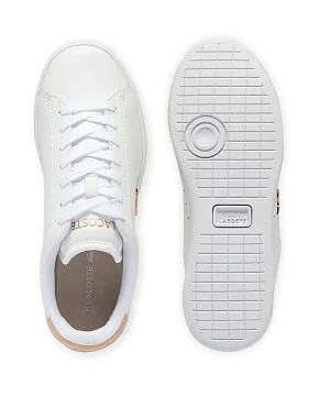 Жіночі кеди Lacoste CARNABY шкіряні білі - фото 4 - Miraton
