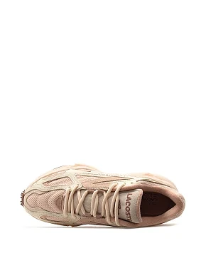 Женские кроссовки Lacoste велюровые розовые - фото 6 - Miraton