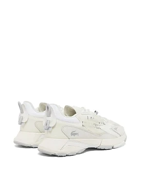 Женские кроссовки Lacoste кожаные белые - фото 3 - Miraton