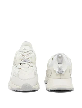 Женские кроссовки Lacoste кожаные белые - фото 4 - Miraton