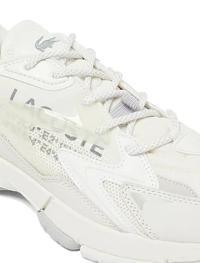 Женские кроссовки Lacoste кожаные белые - фото 6 - Miraton