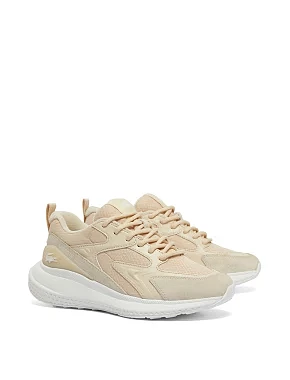 Женские кроссовки Lacoste L003 кожаные бежевые - фото 2 - Miraton