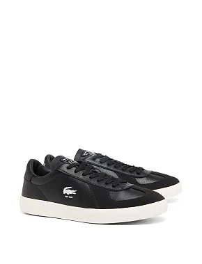 Чоловічі кеди Lacoste шкіряні чорні - фото 2 - Miraton