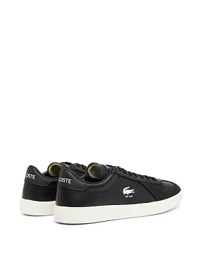 Чоловічі кеди Lacoste шкіряні чорні - фото 3 - Miraton