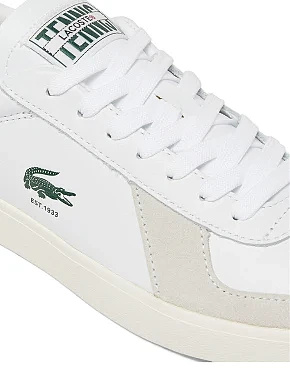 Чоловічі кеди Lacoste шкіряні білі - фото 5 - Miraton