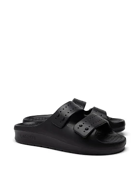 Чоловічі шльопанці Lacoste гумові чорні - фото 2 - Miraton