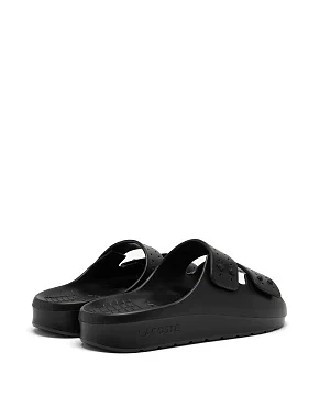 Чоловічі шльопанці Lacoste гумові чорні - фото 3 - Miraton