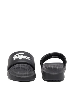 Чоловічі шльопанці Lacoste гумові чорні - фото 3 - Miraton