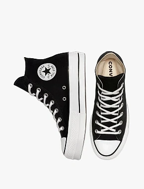 Жіночі кеди Converse Chuck Taylor All Star Platform High Top тканинні чорні - фото 4 - Miraton