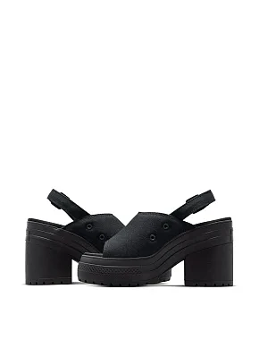 Жіночі туфлі Converse Chuck 70 Deluxe Sandal Heels тканинні чорні - фото 4 - Miraton