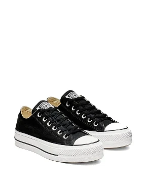 Жіночі кеди Converse Chuck Taylor All Star Lift Platform тканинні чорні - фото 3 - Miraton