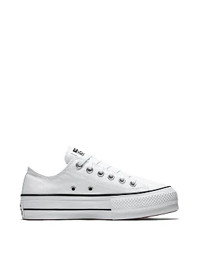 Женские кеды Converse Chuck Taylor All Star Lift Platform тканевые белые - фото 2 - Miraton