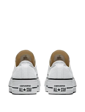 Женские кеды Converse Chuck Taylor All Star Lift Platform тканевые белые - фото 5 - Miraton