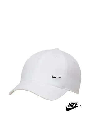 Кепка Nike Dri-Fit Club Metall- Swoosh Logo Cap тканинна біла - фото 1 - Miraton