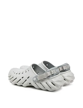 Женские кроксы Crocs резиновые серые - фото 2 - Miraton