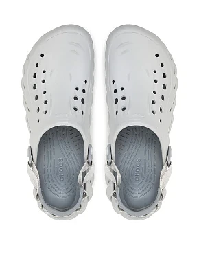 Женские кроксы Crocs резиновые серые - фото 3 - Miraton