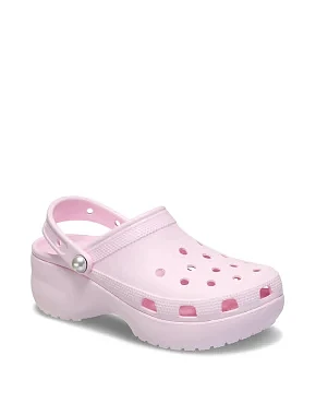 Женские кроксы Crocs резиновые розовые - фото 2 - Miraton