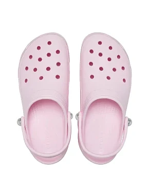 Женские кроксы Crocs резиновые розовые - фото 5 - Miraton