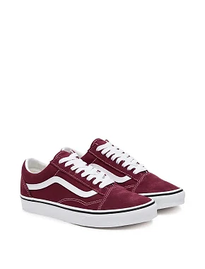 Жіночі кеди Vans Old Skool замшеві бордові - фото 1 - Miraton