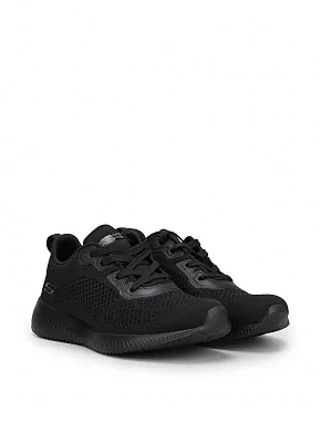Жіночі кросівки Skechers Bobs Squad тканинні чорні - фото 3 - Miraton
