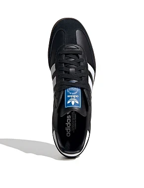 Чоловічі кеди Adidas Samba шкіряні чорні - фото 3 - Miraton